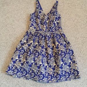 Deep blue/gold Cocktail Dress